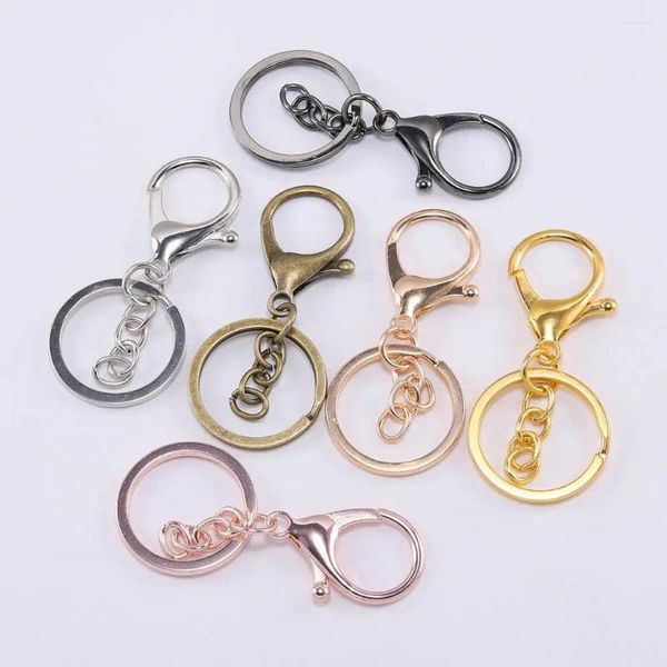 Keychains 5pcs/lote anel de chave de 30 mm de chave de lagosta de 70 mm