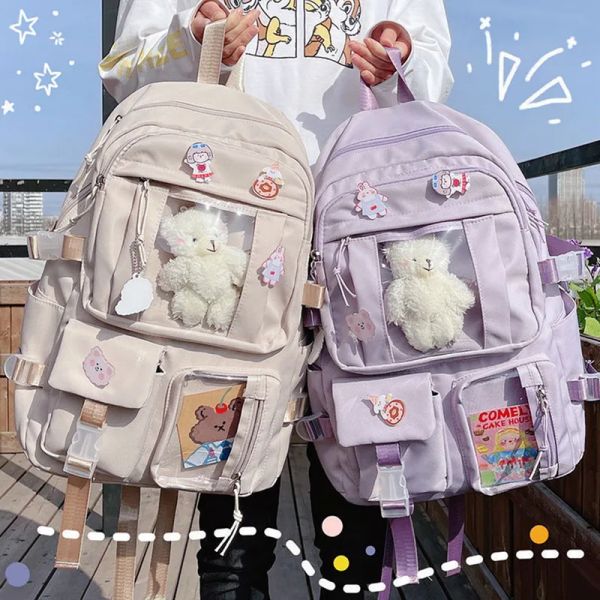 Zaini per le ragazze giapponesi zaini di zaino di grande capacità per ragazze multi tasche 2023 nuove donne kawaii harajuku carine