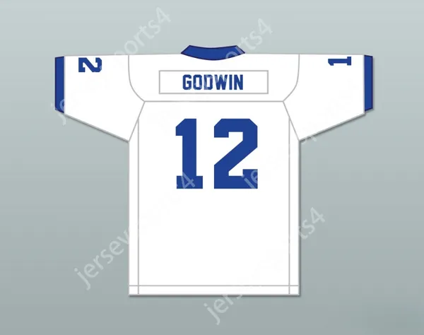 Personalizado qualquer nome Número masculino Juventude/crianças Chris Godwin 12 Middletown High School Cavaliers Cavaliers White Football Jersey 2 Stitched S-6xl