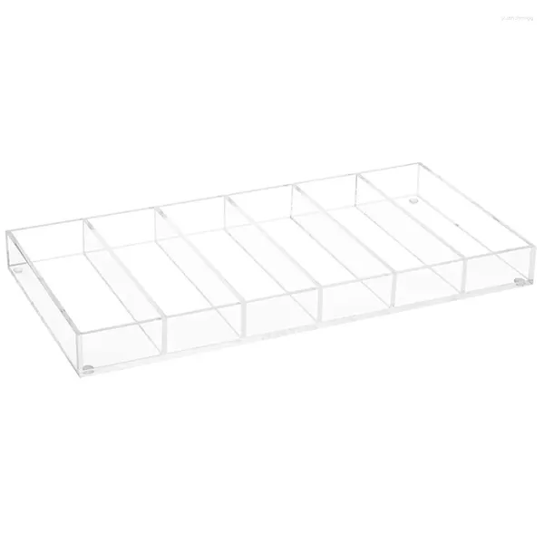 Piatti decorativi occhiali da sole Organizzatore di cassetti trasparente Acrilico Acrylic 6-Compartment Specioso per occhiali per occhiali per occhiali