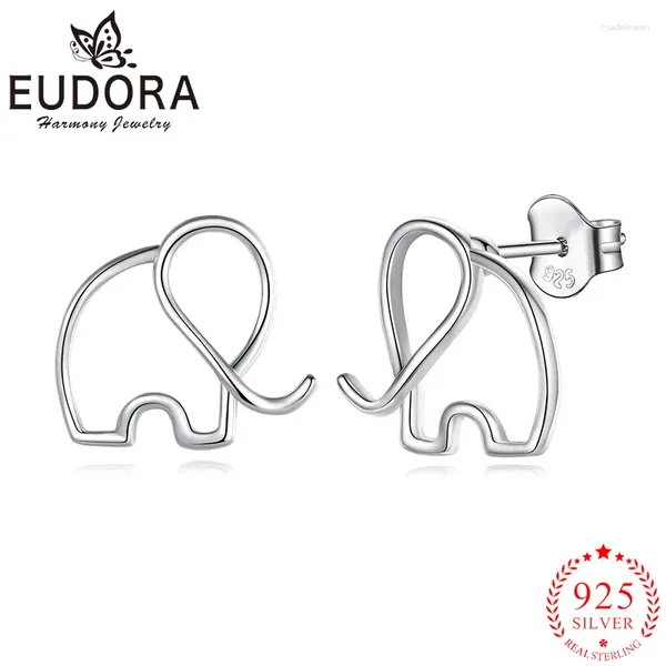Gestüt Ohrringe Eudora 925 Sterling Silber Süßes Elefant Einfacher Tier hypoallergener Mode Damen Juwely Geschenk