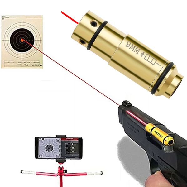 Scopes 9mm Laser -Training Bullet Trockener Feuerlaser -Trainer Patronen Taktische rote Punkt Laser -Training Bohrung Sehung Jagdzubehör lang