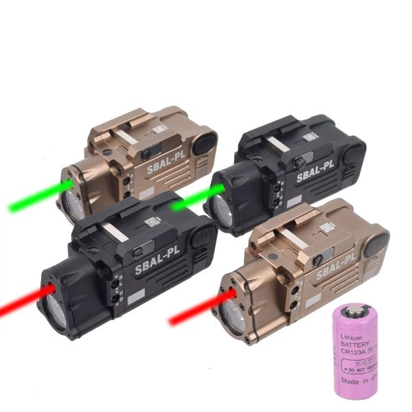 Bateria de escopos incluía steiner tático sbal sbalpl vermelho verde laser armas de visão combo de luz para pistola glock 17 caça lanterna