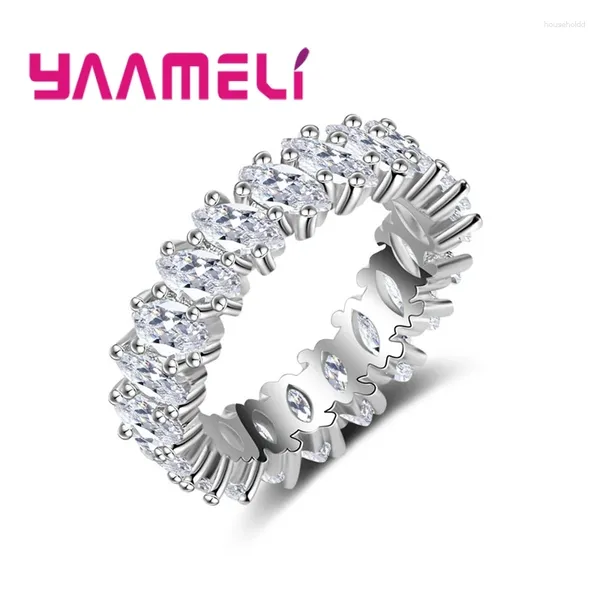 Anelli di cluster Cool punk geometrica a forma irregolare a forma multicolore 925 cerimonia di matrimonio in argento sterling regalo di Natale