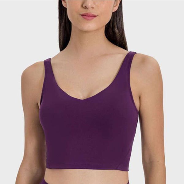 Frauen Yoga Outfits Bra L-109 Sportweste Fitness Tops Sexy Unterwäsche Tanks Solid Color Lady Shirts mit abnehmbaren Tassen Yoga Sports Crop Tanks