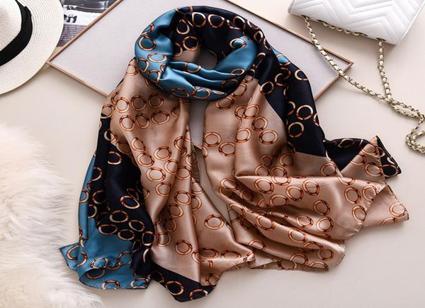 Spring Soft Silk Scarf Designer Bufanda Mujer Digital Print Belt Bandana Foulard Женский бренд Hijab Шаул new7762696
