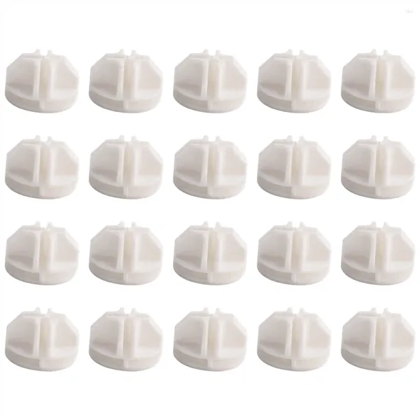 Bolsas de jóias 20 PCs Conector de Cubas de grade conectores ABS para prateleiras de armazenamento de arame (branco)