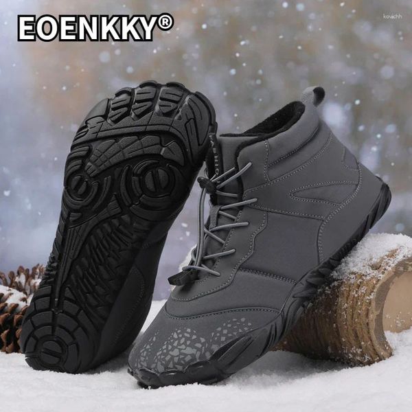 Fitness Shoes Unisex Winter Warm Velvet Camping Outdoor Camping Rock Ski Hunting Cargo de pesca Trabalho Snow impermeável anti-deslizamento