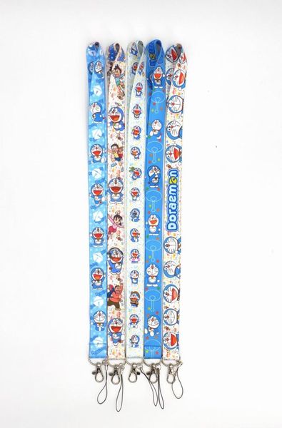 Werk 100 Stücke Doraemon Anime Lanyard Keychain Halsriemenschlüssel Kamera ID Telefon String Anhänger Badge Party Geschenkzubehör 7170419