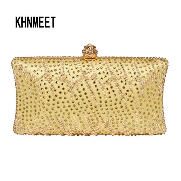 Embreagens Golden Hot Drilling Fashion Crystal Bag Women Box Green Clutch Bag Iphone 6 Bolsa de Pochette de Poquette de Casamento 38