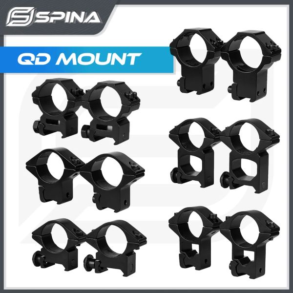 Escopos espinha 30mm / 25,4 mm Riflescope Mount Ring de 11 mm / 20mm Rail de caça de caça de baixo perfil de baixo perfil para montagem de caça ao escopo de rifle