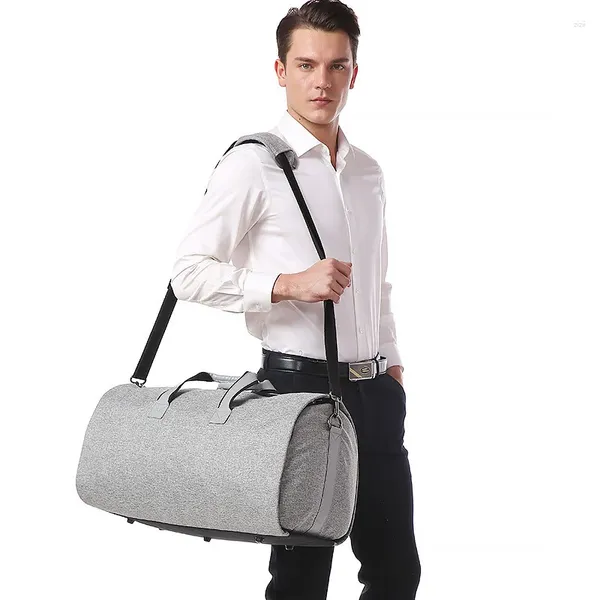 Duffel Bags Marka Su Geçirmez Seyahat Çantası Erkek Giyim İş Omuz 2'si 1 arada Çok Functurm Büyük Bagaj Çanta Hombre