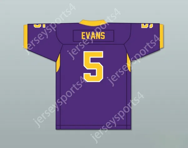 Пользовательский номер number № Mens Youth/Kids Mike Evans 5 Ball High School Tors Purple Football Jersey Top Shiteed S-6xl