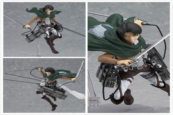 15 cm Anime -Angriff auf die Titan -Figur Levi Ackerman Eren Yeager Mikasa Ackerman PVC Action Figure Model Toys Puppengeschenke für Kinder Y01127876501