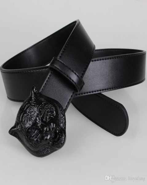 Cintos da moda para homens Genuine Leather Luxury Designer Tiger Head Buckle Belts Men Belt de alta qualidade 6106093