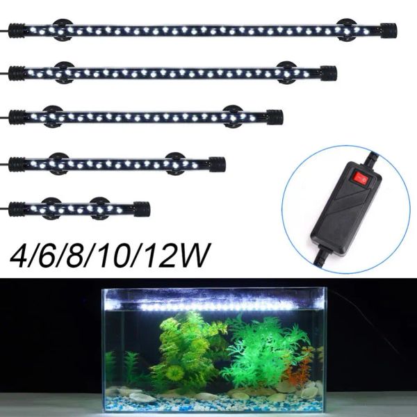 Aquarien 1 Prozent wasserdichte Aquariumlichter Pflanzen Fischtankleuchte Lampe Unterwasser weiße LED -Landschaftsbau Aquarien Dekoration