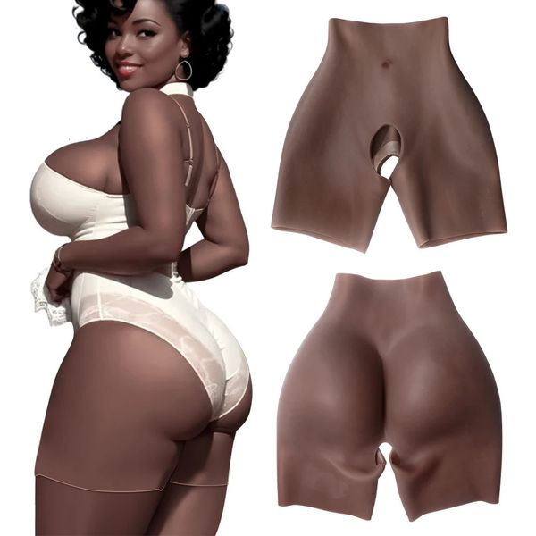 Butt Pads de silicone 1,2 cm de nádegas femininas sexy e quadris de aprimoramento da cintura alta para a mulher africana Big Ass 240417