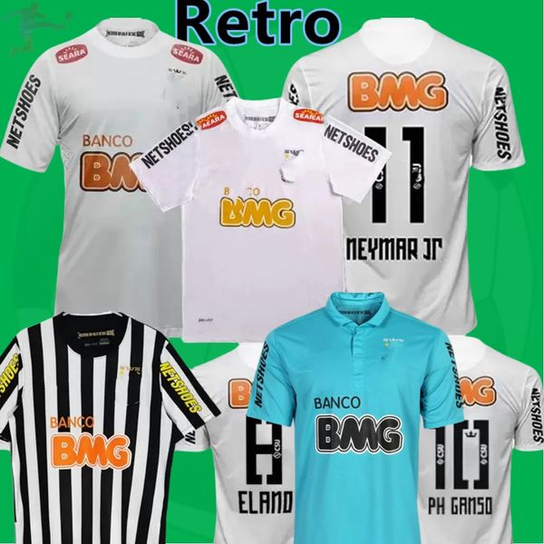 1912 2012 2012 2013 Santos Retro Soccer Trikot 11 12 13 Neymar Jr. Ganso Elano Borges Felipe Anderson Vintage Classic Football Männer und Kinderhemden Trikots Jersey