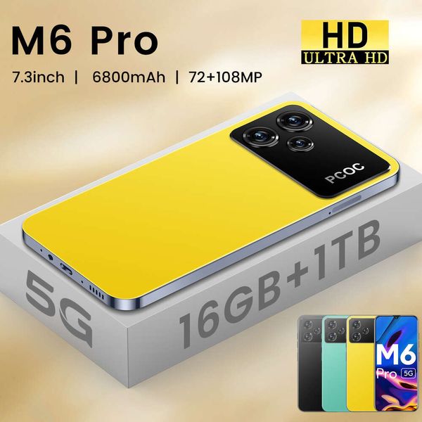 Neues Mobiltelefon M6Pro großer Bildschirm 7,3 Zoll 2+16 GB Smartphone niedriger Preis