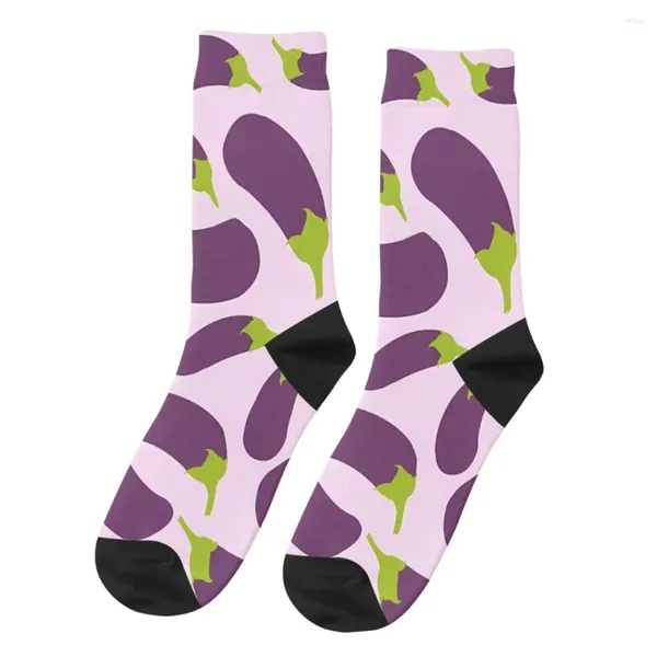 Männer Socken Auberginen Aubergine lustiges Vintage Gemüse Essen Harajuku Verrückte Crew Socken Geschenkmuster gedruckt