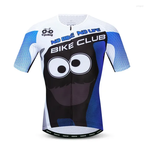 Gacche da corsa JPOJPO Blue Eye Cicling Jersey Men Summer MTB Bike Shirts Shirts Dry Samps Bicycle