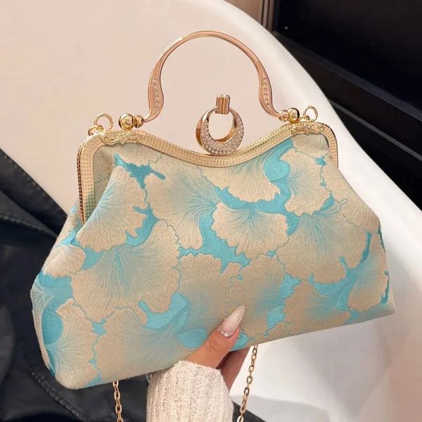 Valigetta stampa floreale piccola tote 2024 designer donne di lusso borse verdi frizione frizione da donna borse a tracolla