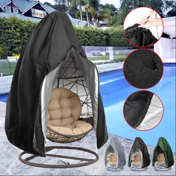 Yağmurluk Taşınabilir Yumurta Kabukları Asma Sandalye Kapak Kapalı dış mekan için su geçirmez rüzgar geçirmez mobilyalar