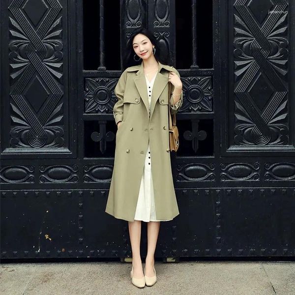 Frauen Trench Coats Britische Stil Klassischer Sinn für Frauen für Frauen Frühling Herbst Ankunft cool