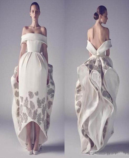 Bahar Ashi Studio Balo Elbiseleri Emoriser Omuz Kapalı Hi Lo Party Elbise Saten Desen Çiçek Sırtsız Balo Elbise Akşam Gown4937469