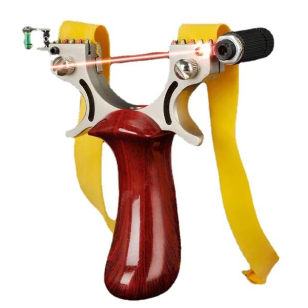 Scopes Laser Slingshot ao ar livre caça poderosa slingshot de alta precisão Profissional Shooting Game Catapult Hunting Spring Spring