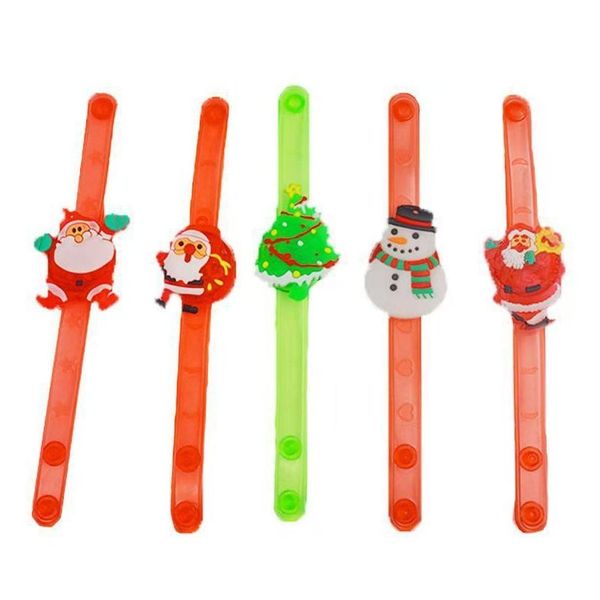 Рождественские украшения браслет Sile Bristant украшение Glow Watch Band Led Luminous Toys Kids Froost Strast Straf Halloween Party Supplies Dhemk