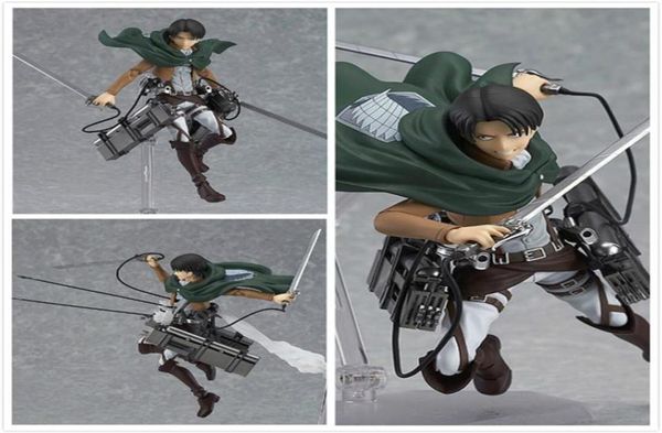 15cm de ataque de anime à figura titan Levi ackerman Eren Yeager Mikasa Ackerman PVC Ação Figura Modelo Toys Doll Gifts for Kids Y01129854049