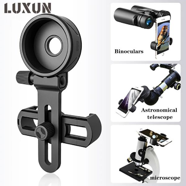 Atualização de telescópios Adaptador de celular universal Clipe de suporte de suporte de suporte macio de borracha de borracha para ponto de vista monocular binocular Binocular Telescópio