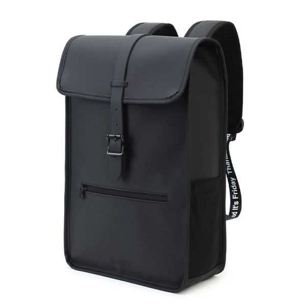 Rucksäcke Tinyat New Herren Leder Rucksack Laptop -Rucksack für 14 15 -Zoll -Wasserdichte Travel -Rucksack für Schulwanderung Finshing -Rucksack für die Schule