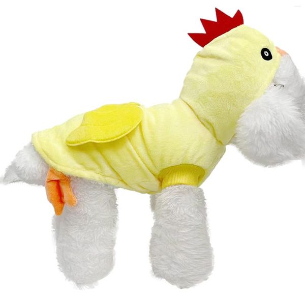 Собачья одежда курица комбинезоны желтая имитируют одежду косплей домашних животных для домашних животных собак и кошек