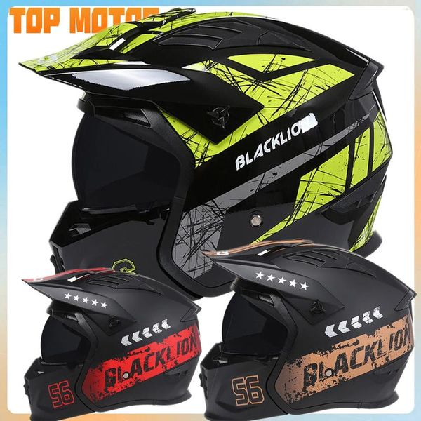 Caschi motociclistici caschi retrò a faccia piena cappacete froad rally casco moto motocross dot certificazione knight casque