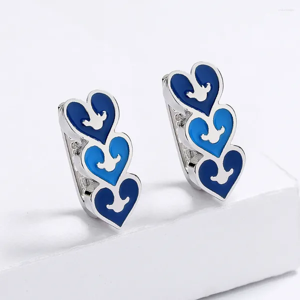Серьги-герма высококачественные синие капельницы кольцо любви для женщин изящное банкет