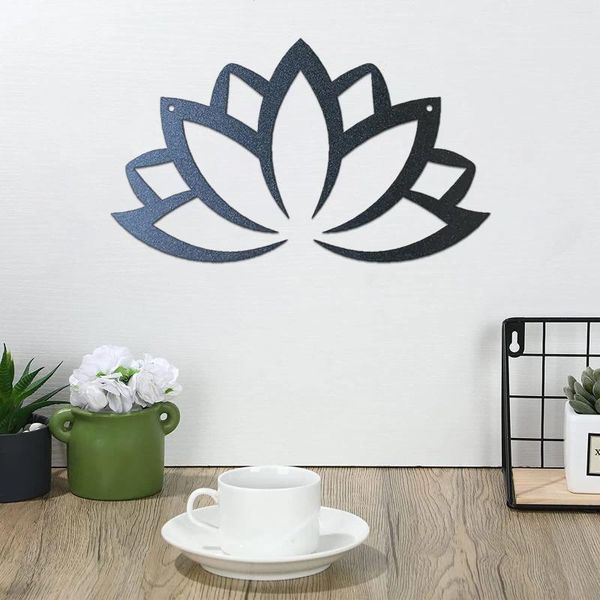 Dekorative Figuren Metall Blumenwand Anhänger kreative Kunst hohl hängende Blumen Pflanze Silhouette Ornamente für Schlafzimmerdekorationen