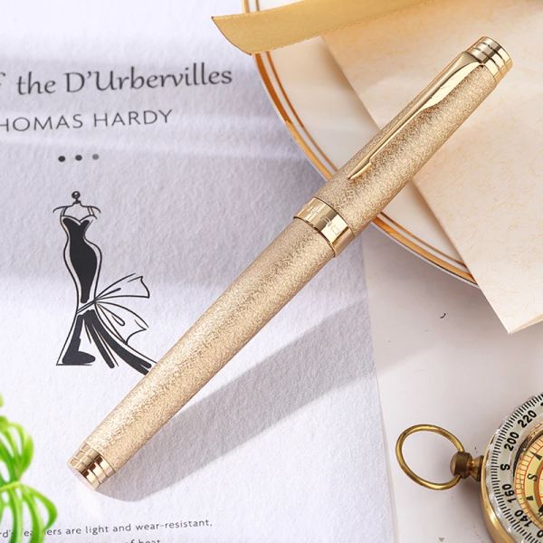 Pens Jinhao Fountain Stift Matte mittlere Tinte Stifte Hochwertige Dolma Kalem School Büro Name Geschenk Schreibweise