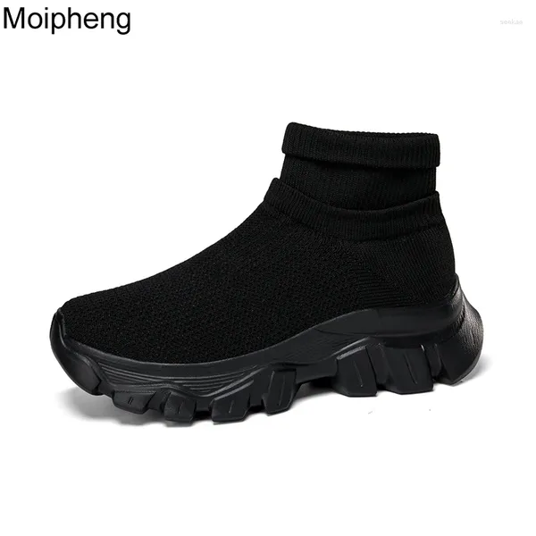 Scarpe casual Moipheng Donne Vulcanizzate Slip su Coppie Piattaforma calzini da uomo Sneakers con sola per uomo Zapatillas Mujer