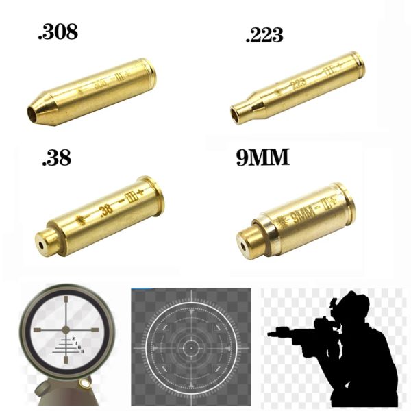 Scopi tattici rossi dot in ottone in ottone laser cal .223rem 9mm .308 7.62*39 .45sw .3006 cartuccia a cartuccia foro per la caccia all'ambito del fucile