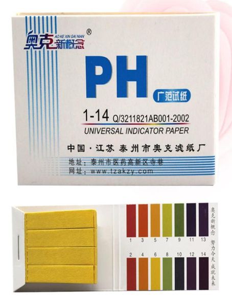 Faixa completa 114 Litmus Test Paper Strip Tester Indicador Ph Partable 80 Strips Papers Medids Analyzers3638986