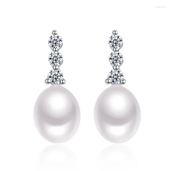 Orecchini per borchie Sinya High Lustre Natural Pearls Earring in 925 Sterling Silver for Women Mum Lover Fashion Design 2024 anni regalo