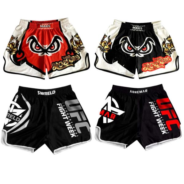 Shorts Thai MMA Short Boxing Kids Troushers Troushers Muay Thai Man Man Sports Girl Kickboxing Boxer Shorts para garotos luta com troncos 240419