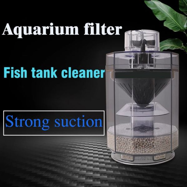 Acessórios Filtro de aquário Ultraquiet Externa Pan Pan Automática Filtro de excremento Circulação três em uma bomba de filtro