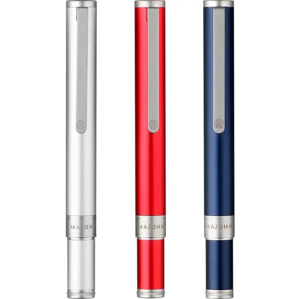 Ручки Majohn n1 мини -фонтан -ручка короткая портативная очень плавная алюминиевый сплав ручка F 0,5 мм/EF 0,38 мм NIB для офисных канцелярских товаров