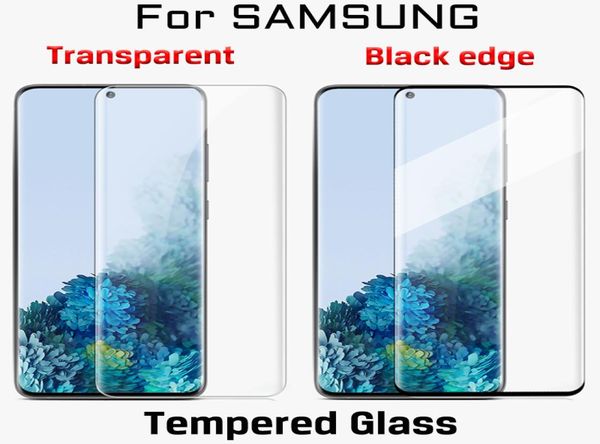 Для Samsung S10 S9 Примечание 10 S8 Plus Galaxy Note 9 Tempered Glass S20 Ultra Plus Fullcry Protector 3D Custerful Full Cover9281295