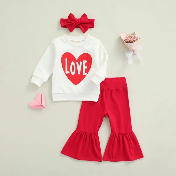 Наборы одежды 3pcs девушки на дне святого Валентина