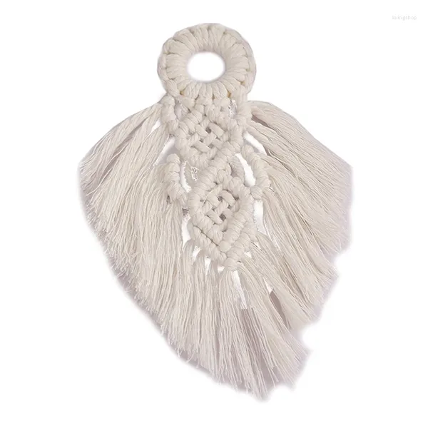 Figurine decorative maniglia macrame Ornica oscillata ornamento fai da te decorazioni per pareti intrecciate a mano per bambini per bambini