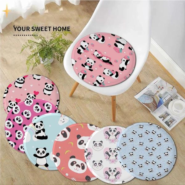 Cartone animato cuscino carino panda tappetino sedile quadrate ufficio da pranzo sgabello pad spugna divano non slip